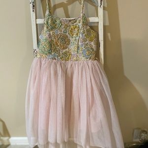Pink high low girls dress 7/8